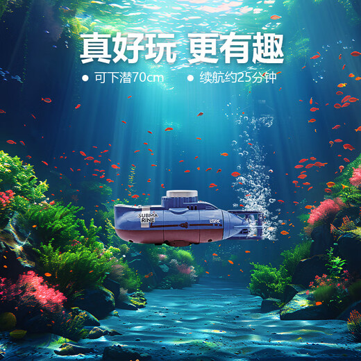 BURJUMAN迷你遥控潜水艇可下水中国核潜艇航母拼装积木模型男礼物 [积木款]不可下水大型福建舰