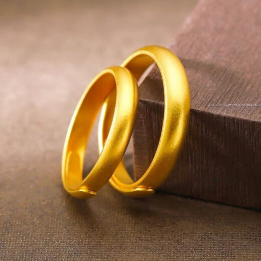 GRAYCEWODY Old Phoenix 999 gold pure silver ancient method glossy ring couple model gold clad silver ancient method inheritance 999 sterling silver pair ring ancient method gold clad silver men's model old Phoenix gold store model