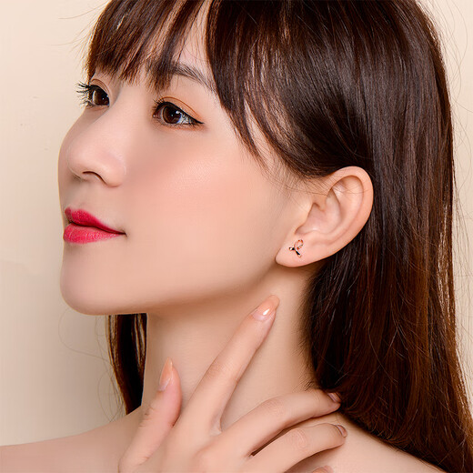 Laomiao S925 Silver Earrings with Bow Knot 02 Gift Bow Earrings/About 0.50g