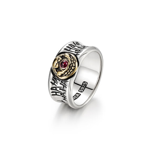 IDEAGEMER Clown Series 925 Silver Ring Men's Retro Original Niche Design Handsome Smiling Face Personalized Ring 925 Silver Clown Ring - Hong Kong No. 20