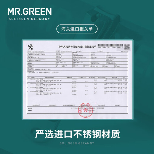 MR.GREEN德国斜口指甲刀甲沟炎专用指甲钳修脚灰甲嵌甲剪进口2件套Mr-9201