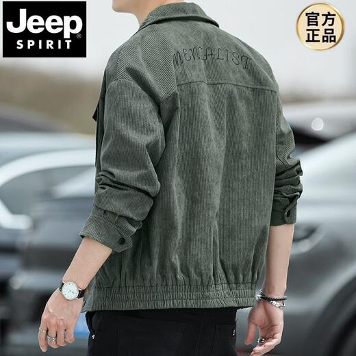 JEEP SPIRIT denim suit jacket men's spring and autumn 2025 new autumn casual work jacket suit autumn top men's black L