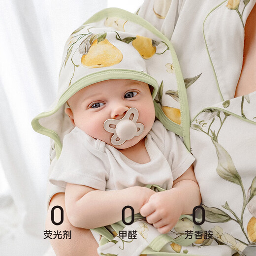 Manxi (EMXEE) baby quilt with spring and summer newborn baby quilt with four seasons pure cotton scarf can go out Pear Garden 90*90cm