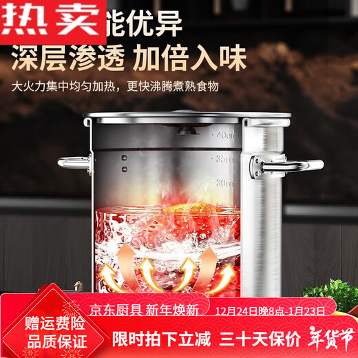 CLCEY CALIDAD 316 Cubo de sopa de sopa de acero inoxidable Comercial Carril redondo súper grueso 304 Sopa de sopa con tapa Gran capacidad 11304 Acero inoxidable Acero mejorado Promoción de precio de bajo