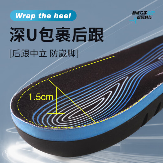 迈高乐2双矫姿扁平足鞋垫运动横弓支撑不累脚足弓塌陷防痛用足弓垫 蓝色. 舒适 42