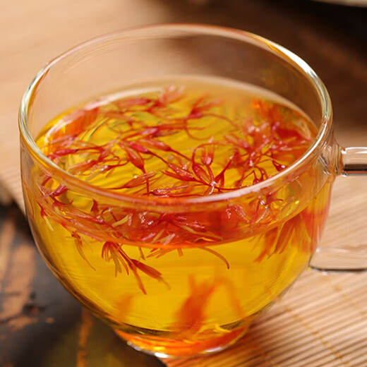 Pékin Tongrentang Xinjiang Sélection du safran Qualité des matériaux médicinaux chinois de safran, sans soufre, teints, pieds trempés, non imbibés et nourrissants. 500 g de carthame