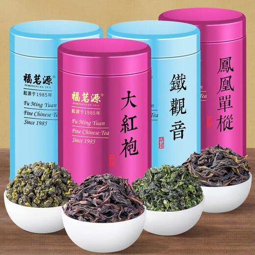 福茗源茶叶 特级四大乌龙茶500g 2025新茶铁观音冻顶乌龙单枞大红袍礼盒