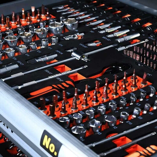 Shantou Lincun Heavy Tool Truck Set High Strength Thickened Removable Drawer Repair Workshop 720 Pieces Full Auto Repair 4S Shop 720 Pieces Full Style + 12 Drawers Upgraded Tool Cabinet