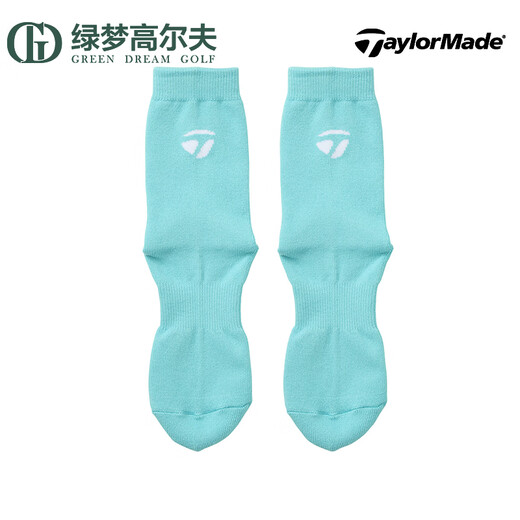 Taylormade泰勒梅高尔夫配件新款春秋女士运动透气时尚中筒袜 青绿色M13063
