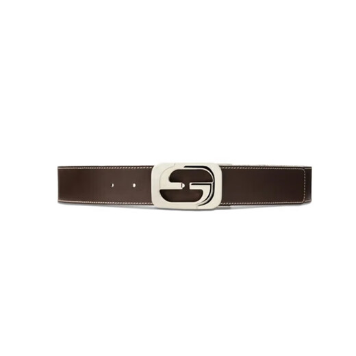 
GUCCI Gucci Kuqi Men's Belt Double G Smooth Buckle Black Men's Belt (Width about 4cm) Gift for boyfriend Coffee 245861 KGDHN 9767 100 (suitable for waist circumference of 95-105cm)