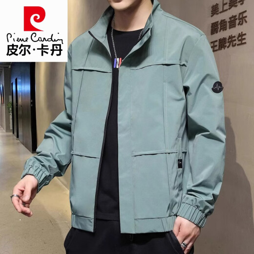 皮尔卡丹（pierre cardin）高档品牌立领夹克男士春季新款宽松青年帅气潮流休闲外套男春秋 7027黑色 M 【90-110斤】