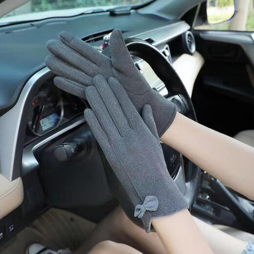 Handschuhe Frauen Winterwärme und Samt Radfahren Develvet Touchscreen Herbst und Winter Kaltes Cycling im Freien im Freien Modehandschuhe Bug [Pink]