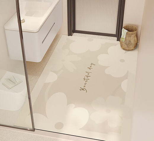 Mingruiju porte intérieur tapis diatom boue de boue de boue style d'entrée de sol d'entrée nat ultra-mince peut couper le tapis de sol de salle de bain absorber graphiquement de l'eau ~ nd ~ 7374 120 * 150cm