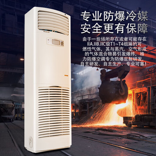 格力（GREE）防爆空调 5匹柜机 定频冷暖 380V 危化品仓库加油站易爆场所专用特种空调 商用立柜式空调 5匹 套装 一价全包【含8米铜管】 KFR-120LW/(12532S)NFBa