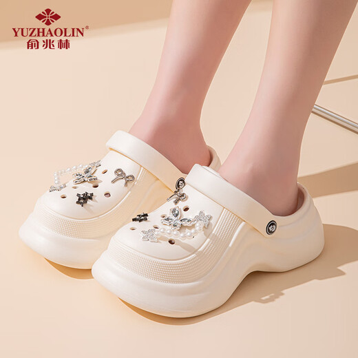 Yu Zhaolin (Yuzhaolin) Hole Shoes Женская пляжная обувь модные аксессуары с толстыми прикрепленными сандалиями для наружной одежды Ye699 белые 39/40