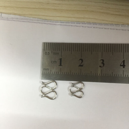 Guanpuge Fat Donglai same style pt950 platinum M buckle 950 necklace buckle buckle DIY platinum accessories W buckle S buckle bracelet connection small PT950 platinum S buckle 0.26 g