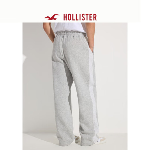 Hollister25 Spring Baggy Style Fleece Logo Sports Pantalons Pantalons Men's Clothing KI334-5012 Hemp Gray XL (180 / 98A)