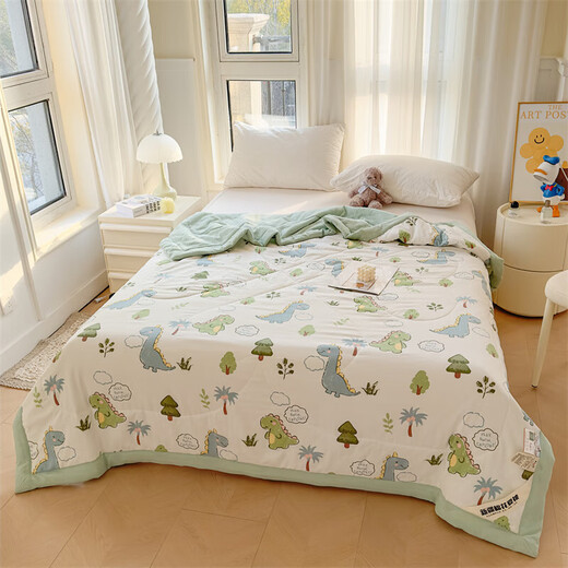 Summer Cool Quilt Class A Smase y Double Summer Infant y Child Air acondicionador es Dinosaurio de estilo delgado y de otoño de estilo de otoño.