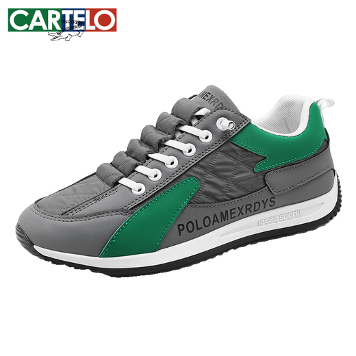 Cartelo-Herrenschuhe 2025 Herbst neue atmungsaktive Leinwandschuhe modische und vielseitige trendige Freizeitschuhe für einbeinige Fahrschuhe für Männer AW9902 Blaues Stoffmodell Die Größe ist klein/Größe Eins Größe 38