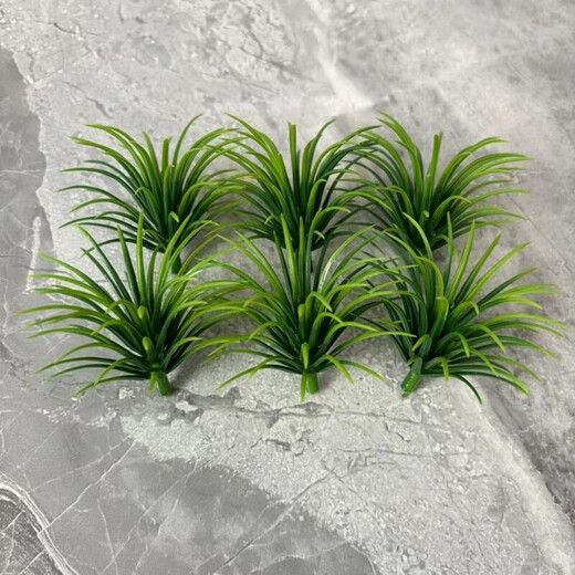 Simulated flower plant new medium pineapple flower plant potted green plant indoor plastic fake flower living room wall hanging decoration grass green (length about 5.5cm) 50 pcs