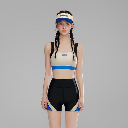 
Sanqi swimsuit women's conservative split three-piece sports long-sleeved shirt covering flesh to make you look slimming hot spring beach vacation swimsuit L