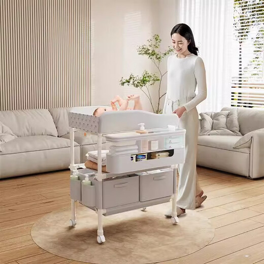 DearVader Windel Tisch Babypflege Tisch tragbares Multifunktionsfaltbares Badebadwindelwindelwechsler Touch Tisch Deluxe Spielzeugmodell - Hellgrau