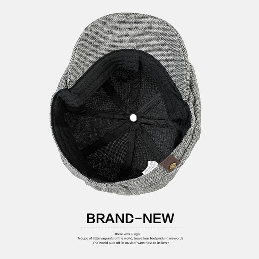 SOMUBAY hat men's spring and autumn beret middle-aged dad British retro progressive hat octagonal hat newsboy hat men's four-season hat black one size fits 56-61CM