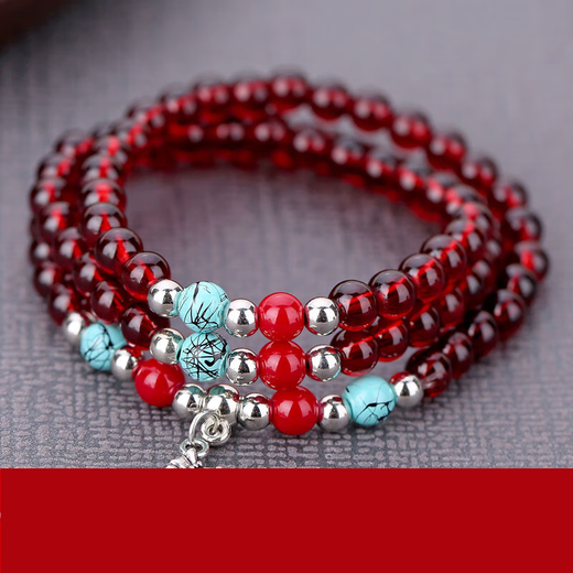 Ouyin retro long necklace beeswax ethnic style blood amber clothing pendant accessories temperament versatile sweater chain pendant for men and women Ping An brand