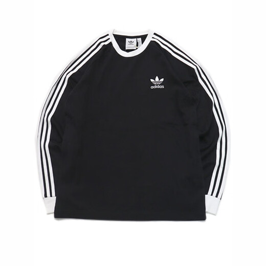 Adidas (adidas) Adidas Jennie same T-shirt top long sleeve black men and women base shirt classic retro IA4877 black ia4877 single size s