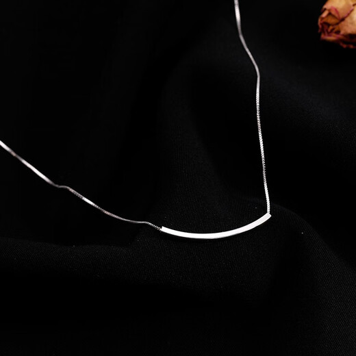 GIOIO Swarovski zirconium 925 sterling silver smile necklace women's smile clavicle chain light luxury high-end Chinese Valentine's Day gift same style