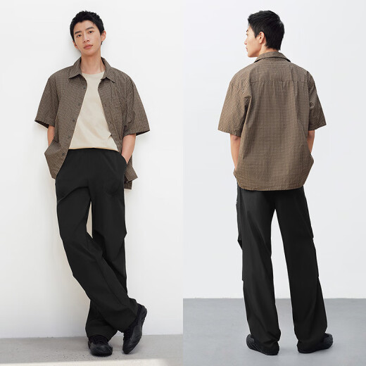 森马（Semir）休闲裤男凉感吸湿速干伞兵裤25夏宽松工装裤运动裤子109325127109