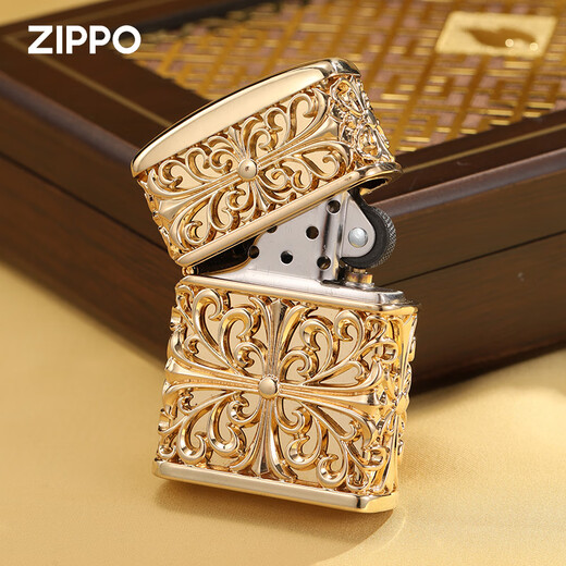 Zippo Lighter Cro Heart Love Original Genuine Kerosene Gift Edition Limited Edition Cro Heart Love - Golden - Standalone Edition DY9902T