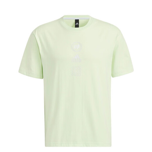 阿迪达斯 （adidas）T恤男装 夏季新款运动服舒适透气休闲百搭圆领短袖上衣 HE9923酸绿 M