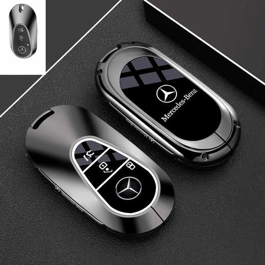 Xushansi 2025 EQE350 key cover 22-25 EQE500 car EQESUV special EQE53 men's case 1 model - gun black - with metal buckle