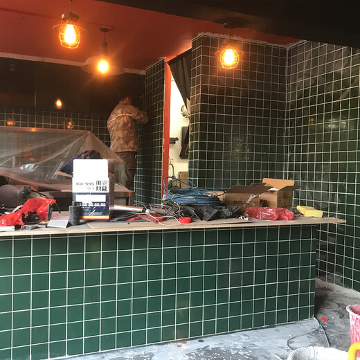 XMSJ北欧厨房卫生间小白砖简约九宫格马赛克墙砖餐厅墨绿色瓷砖 97 橙色 9717M 3030