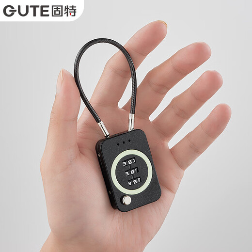 固特（GUTE）三位密码挂锁背包行李箱锁户外防水防锈拉杆箱宿舍健身房储物柜锁