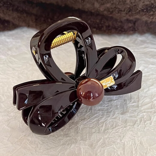 Xiaoqingcucumber 520 Подарочный объект Bust Clip Женский темперамент Shark Clip Light Luxury High-end Send Send Back Hair Clip Accessories F3206 Шоколадная коричневая майлард Высокий клад