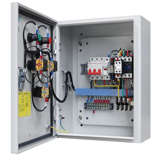 Fan control box thickened body CCC fire linkage power distribution dual power supply cabinet double speed smoke exhaust 4/2KW single power supply single speed fan control box 380V gas alarm linkage