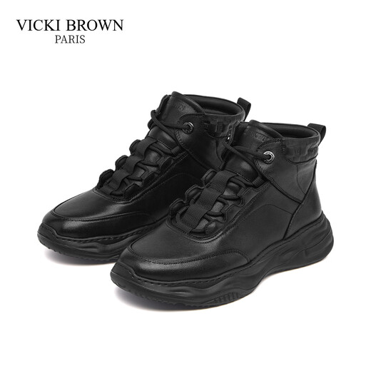 
VICKI BROWN [French brand] Martin boots men's high-end soft sole soft face casual shoes 2025 spring versatile comfortable men's boots black 41