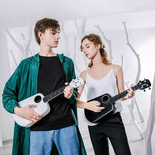 Test Brand 09061 Musik Passwort Smart Ukulele Mädchen Anfänger Anfänger Kindergitarre Kohlefaser Schwarz Frauen College -Stil Populele2 Schwarz