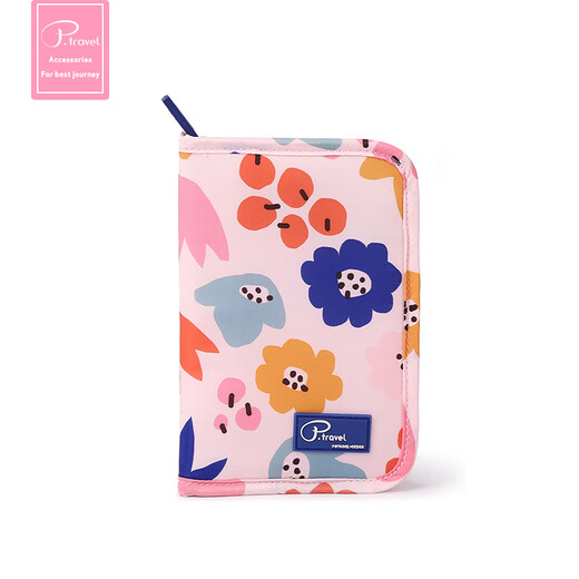 Kezhitu Custom Passport Bag Anti-Diebstahl-Karten-Bag-Reise-Multifunktions-Boarding mit High-End-Zertifikat-Beutel-Brieftaschen Damen Kirschblüte Grasfarbe System