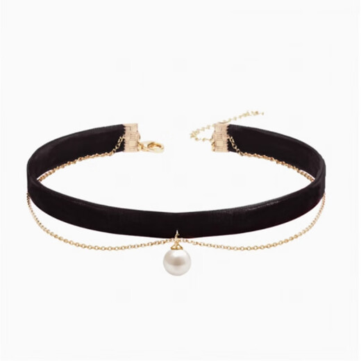 Feiyu burgundy velvet love necklace, atmospheric double-layer tassel clavicle chain, retro style velvet choker, red love heart