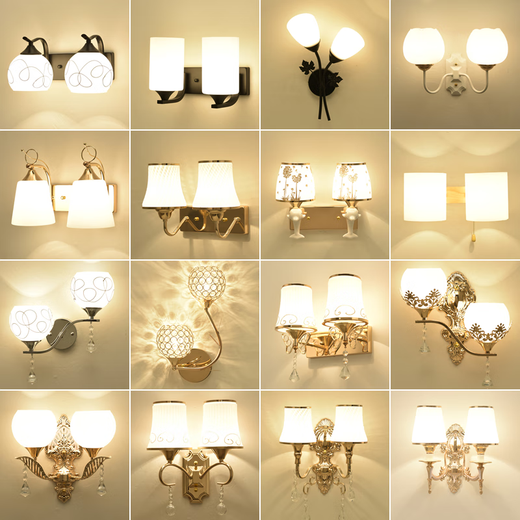 Bikehu's Bedside Wall Light dormitorio Moderno 2024 Nuevo estilo NUEVO Sala de estar creativa Balcón de pared francesa Caminata XHXB686 Bola de oro [luz cálida]