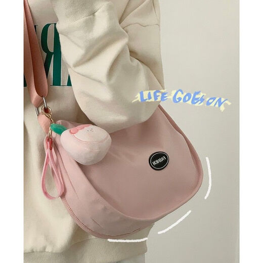 
Meipai versatile ins crossbody bag for women trendy spring and summer sweet dumpling bag waterproof student class canvas bag SN2694 upgrade reinforcement reinforcement more durable black single bag