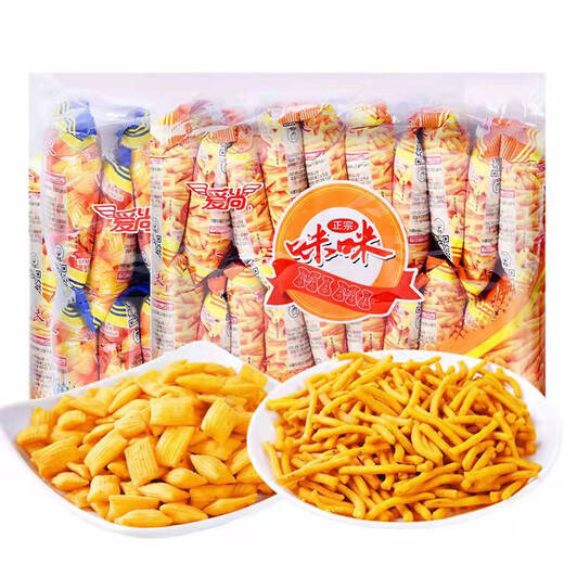 咪咪正宗爱尚咪咪虾条蟹味粒756g42包膨化食品网红休闲怀旧零食大 756g虾味（内含42包