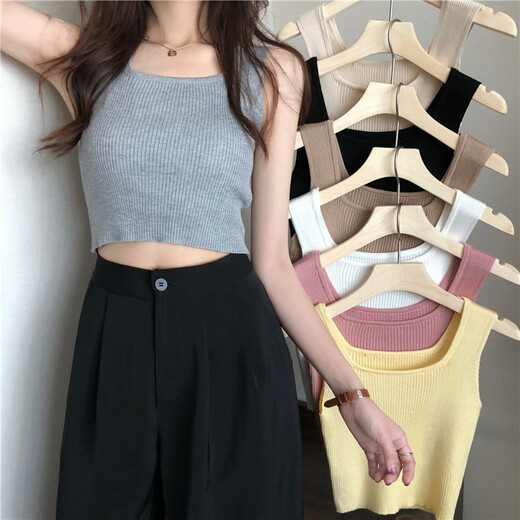 Yalu Dopamine с грудной подушкой Halter Sece Vest для женщин в летнем приморье носить в стиле Гонконга Thai Hot Girl Top 6625 Red One Size