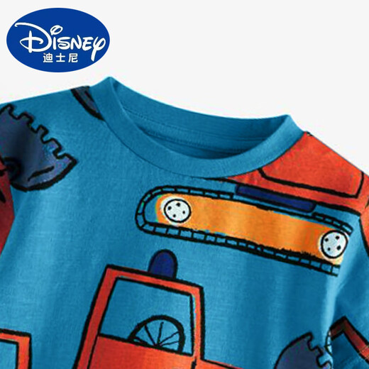 Disney Malwee Boys kurzärmelige Sommerkleidung Neue europäische und amerikanische Kinder lässige Druck runden Hals hübsches kurzärmelige Kinderkleidung 9276 130 cm