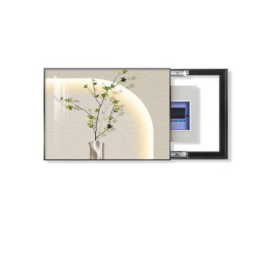 Fantasy Nordic green plant electric meter box decorative painting simple modern restaurant distribution box hanging painting multimedia weak current box box mural T2679 80*60cm blocking 70*5030 choose right push and pull
