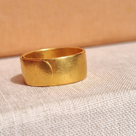 QUAMER Old Phoenix Gold Store New Chinese Style Imitation Republic of China Old Gold Ring Old Antique Light Luxury Fashion Versatile Personality Retro Plated Ring