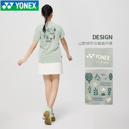 Yonex yonex yy badminton uniform 2025 neue komfortable Männer und Frauen umweltfreundliche Sport-T-Shirts, kurzärmelige Tops 16835-384 [Minzfarbe] Frauen Sport T-Shirts XL = O.